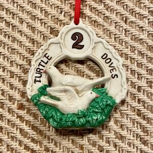 Vintage 1992 Mercuries 12 Days of Christmas Ornament - DAY 2 TURTLE DOVES